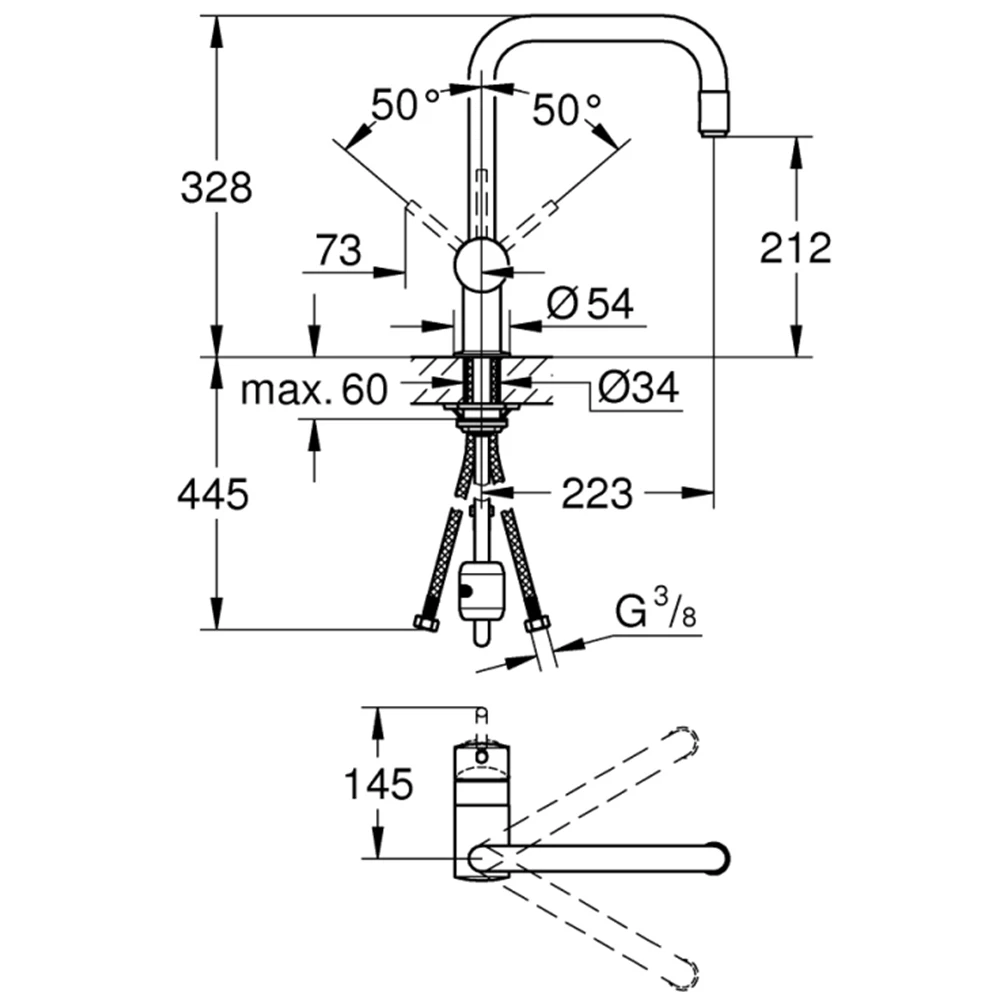 Grohe Minta Tek Kumandalı Eviye Bataryası - 32067000 2