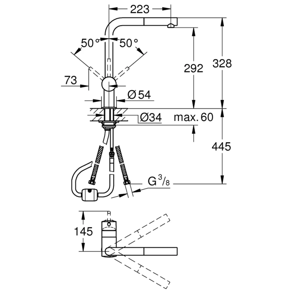 Grohe Minta Tek Kumandalı Eviye Bataryası - 32168000 2