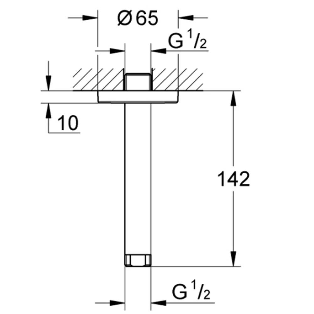 Grohe Rainshower Beyaz Duş Başlığı Dirseği - 28724LS0 2