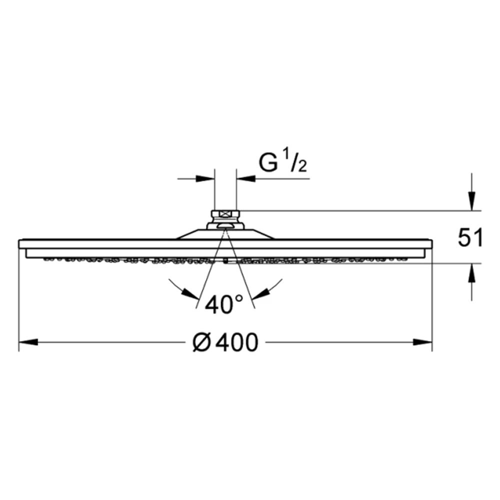 Grohe Rainshower Cosmopolitan 4 Akışlı Metal Tepe Duşu - 28778000 2