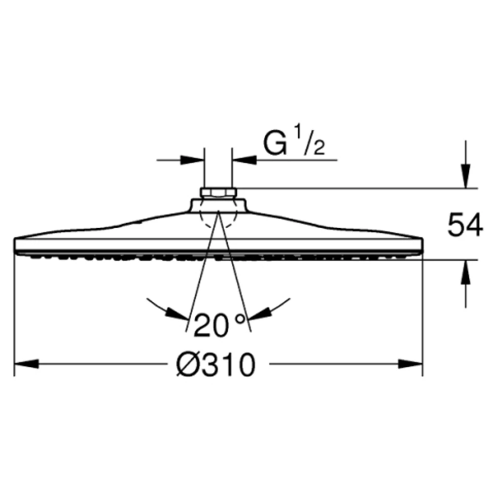 Grohe Rainshower 1 Akışlı Mono Tepe Duşu - 26561000 2