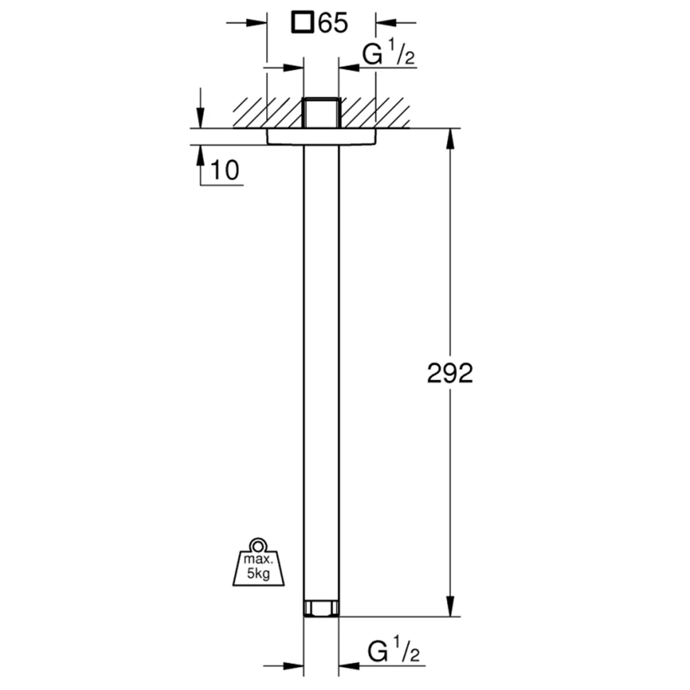 Grohe Rainshower Neutral Duş Başlığı Dirseği - 27484000 2