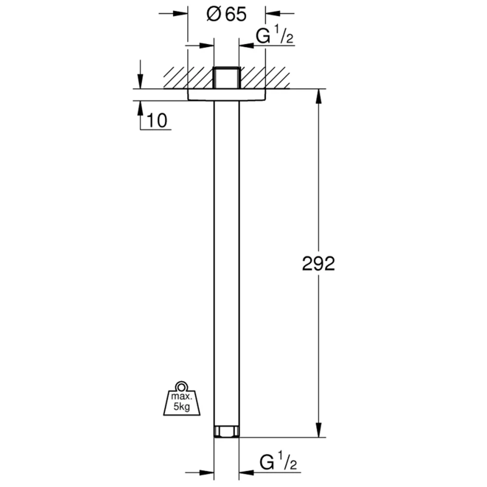 Grohe Rainshower Neutral Duş Başlığı Dirseği - 28497000 2