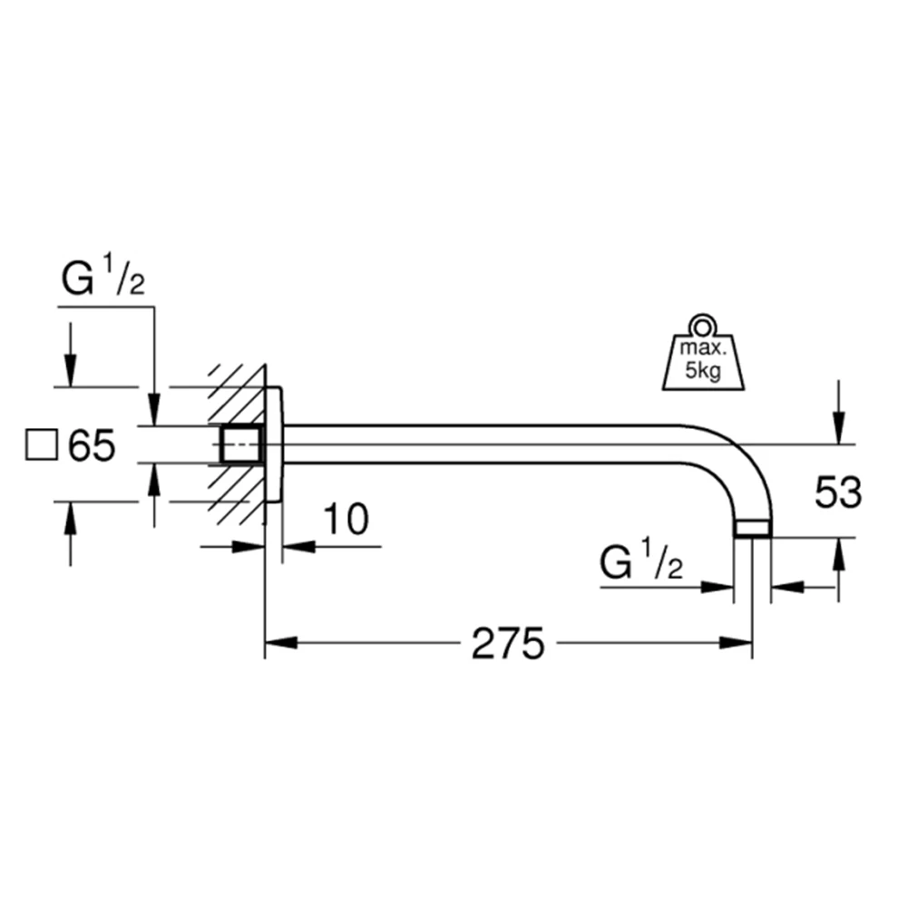 Grohe Rainshower Neutral Duş Başlığı Kolu - 27488000 2