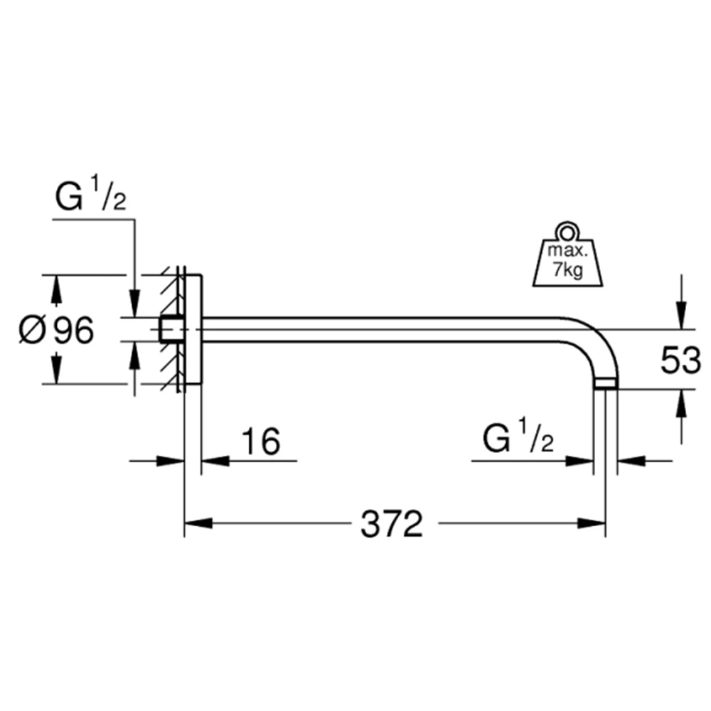 Grohe Rainshower Neutral Duş Başlığı Kolu - 28982000 2