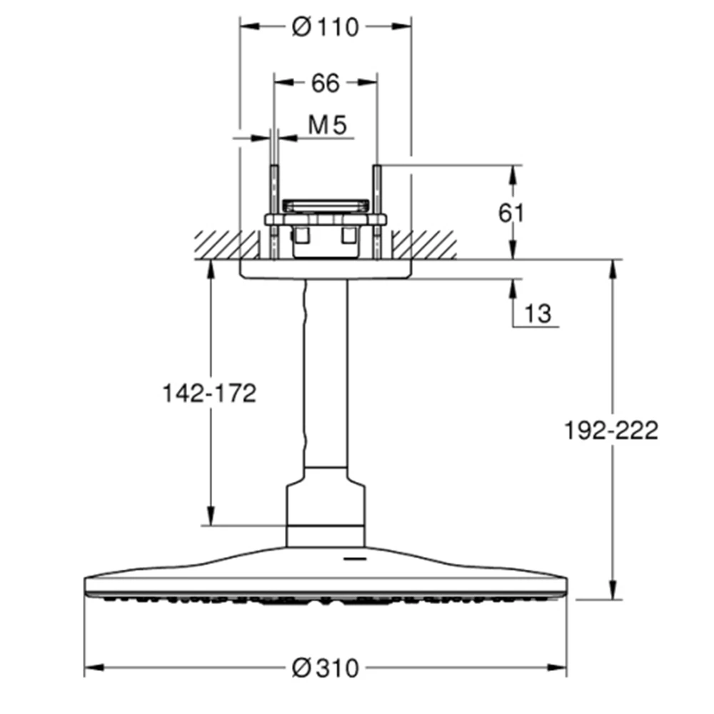 Grohe Rainshower Smart Active 2 Akışlı Tepe Duşu Seti - 26477000 2