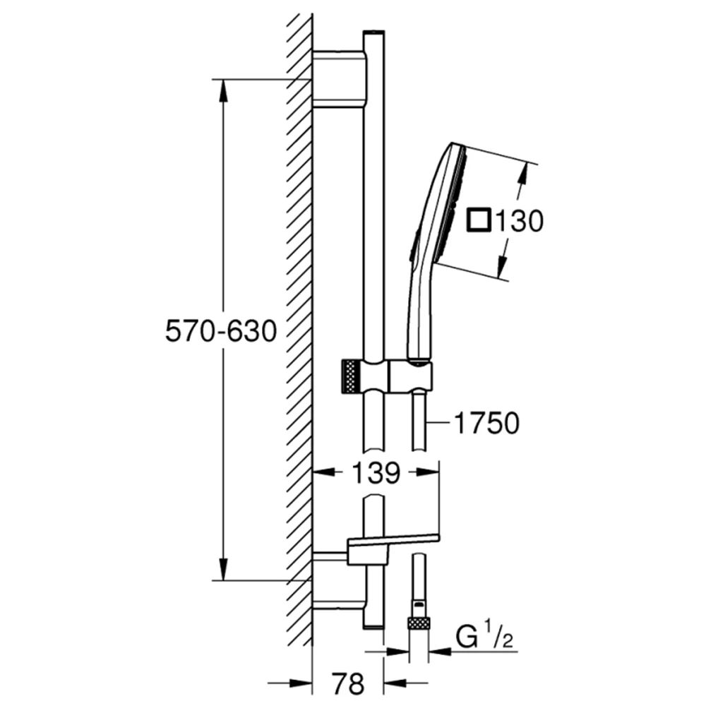 Grohe Rainshower SmartActive 3 Akışlı Sürgülü Duş Seti - 26587000 2