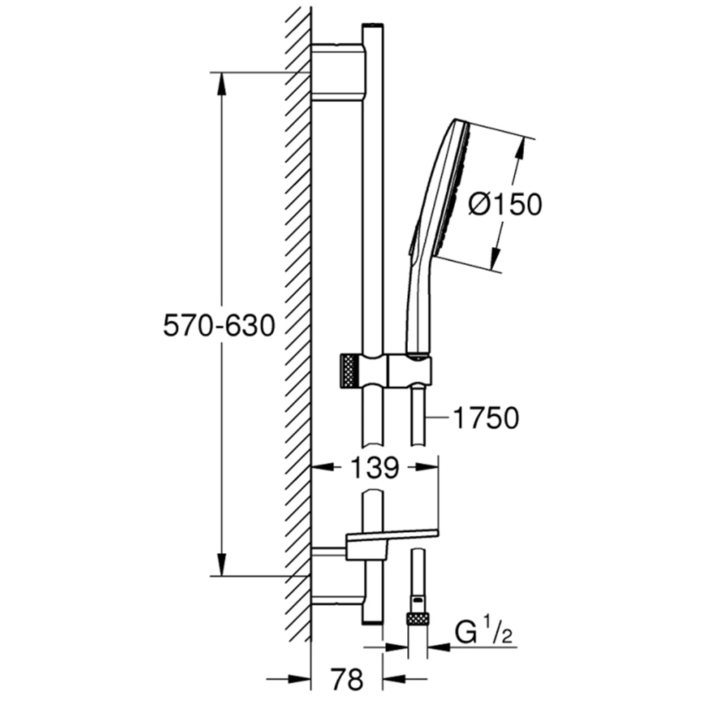 Grohe Rainshower SmartActive 3 Akışlı Sürgülü Duş Seti - 26592000 2