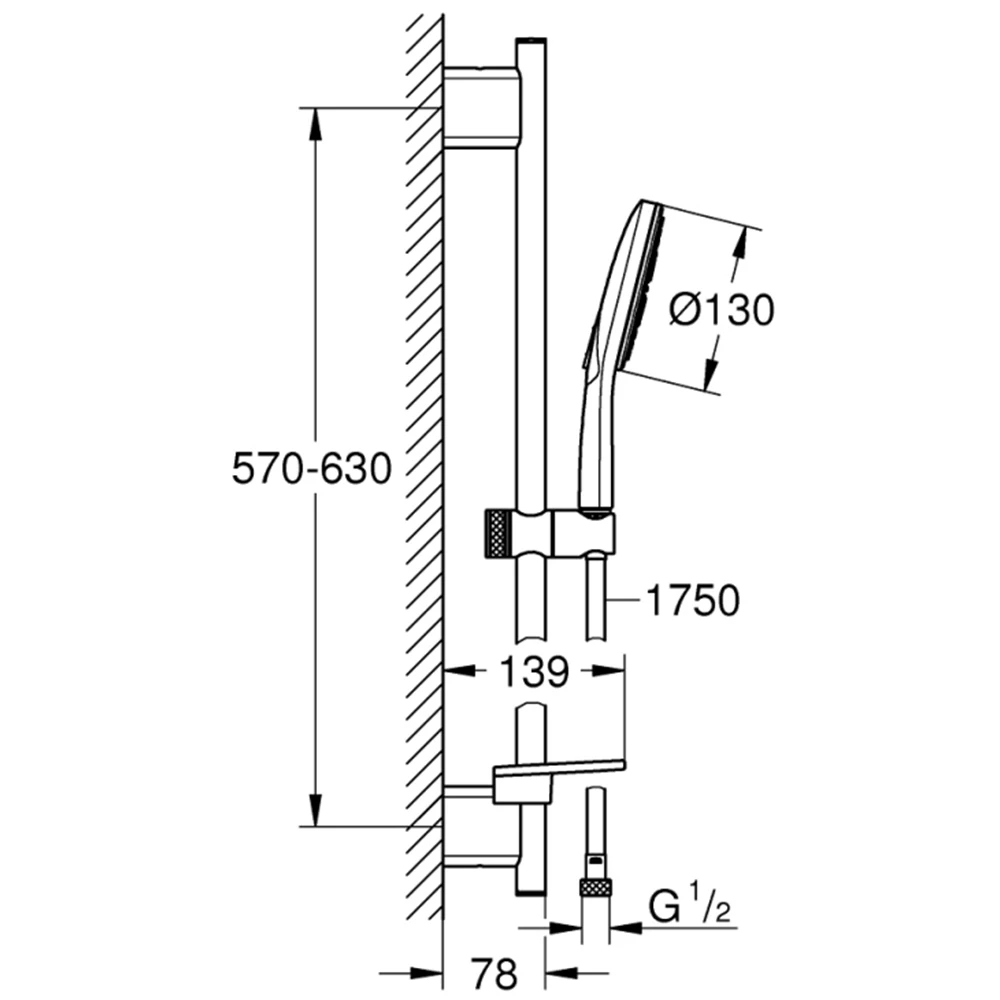Grohe Rainshower SmartActive Sürgülü Duş Seti 3 Akışlı - 26575000 2