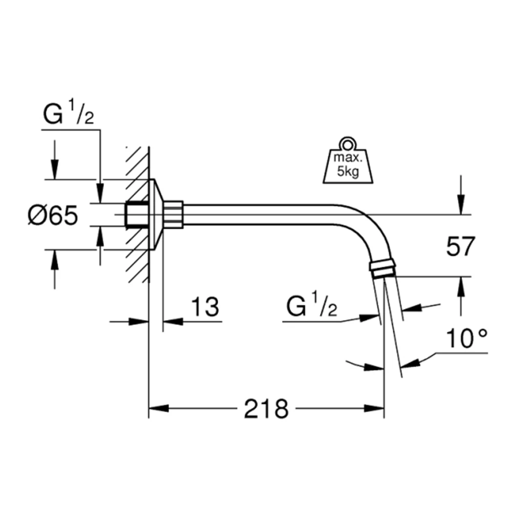 Grohe Relexa Duş Başlığı Dirseği - 27406000 2