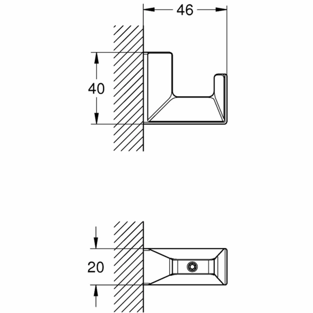 Grohe Selection Cube Havlu-Bornoz Askılığı - 40782000 2