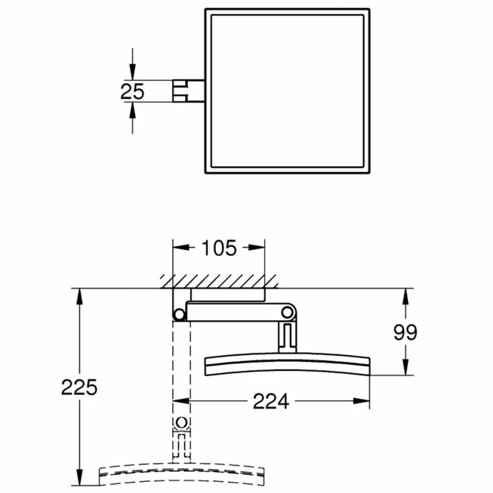 Grohe Selection Cube Makyaj Aynası - 40808000 2