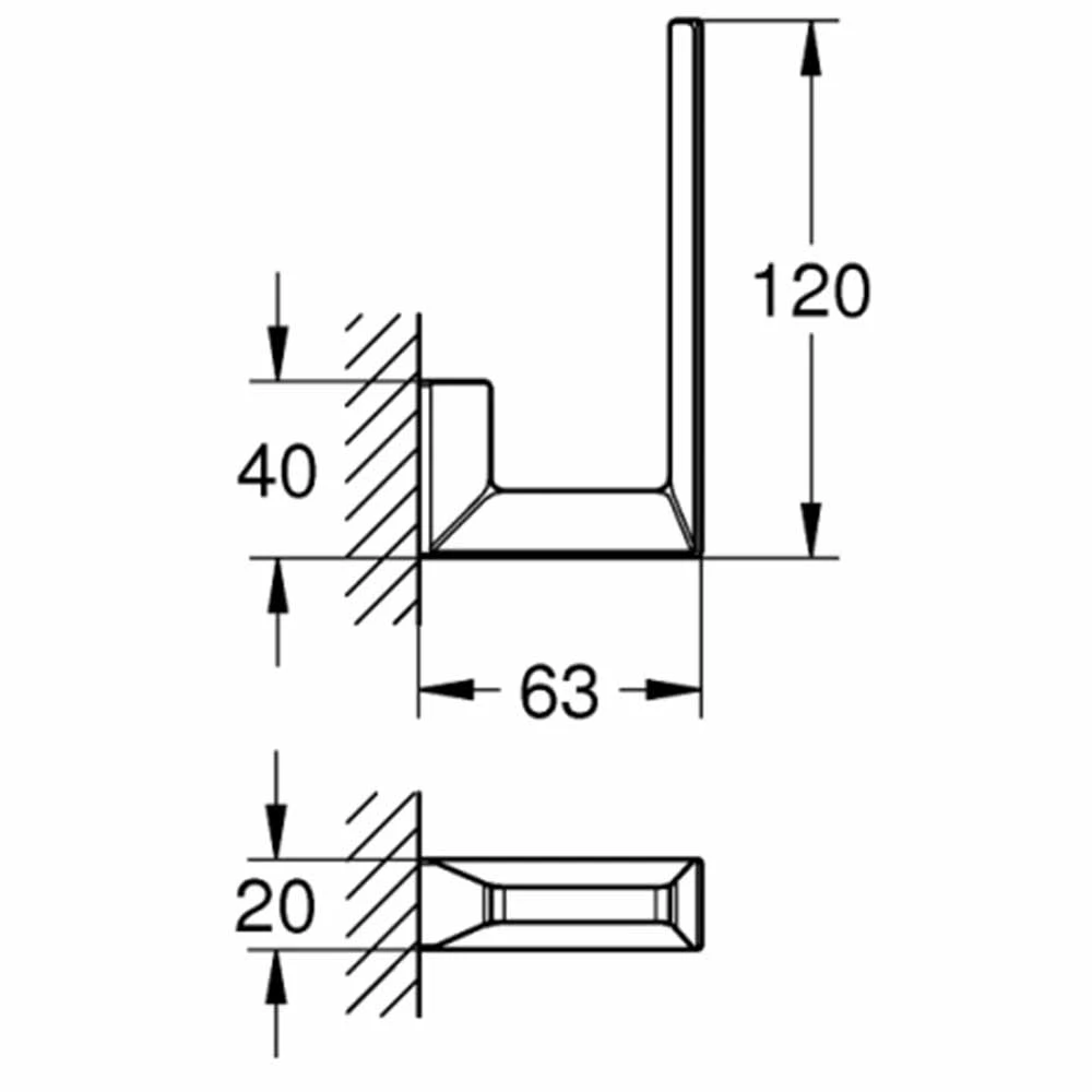 Grohe Selection Cube Yedek Tuvalet Kağıtlığı - 40784000 2