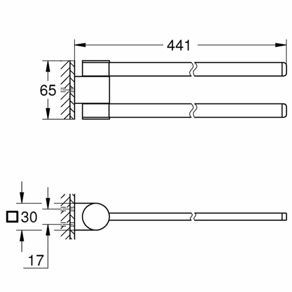Grohe Selection Dönebilir Rose Havlu Tutacağı - 41063DA0 2