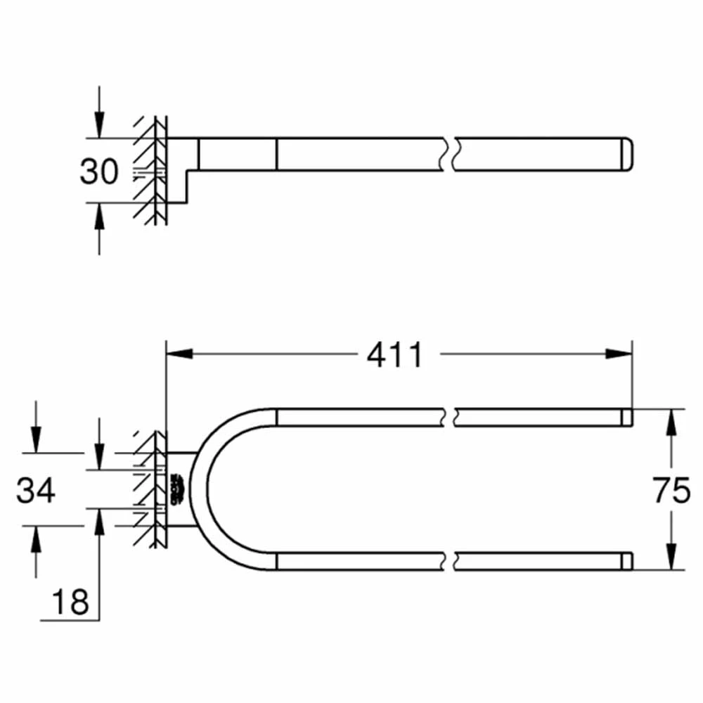 Grohe Selection Sabit Rose Havlu Tutacağı - 41059DA0 2