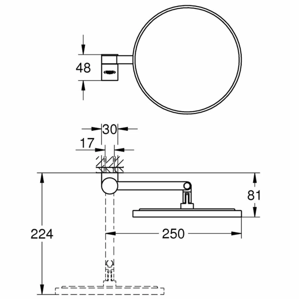 Grohe Selection Makyaj Aynası - 41077000 2