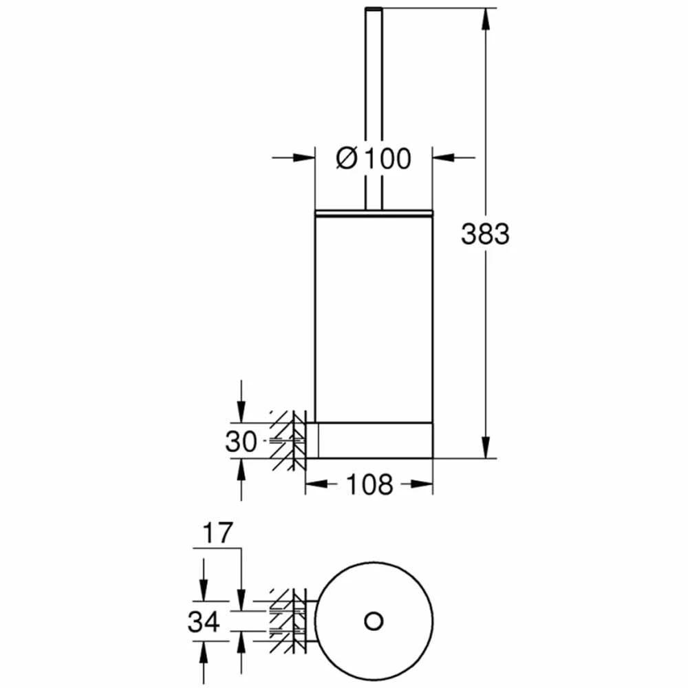 Grohe Selection Nikel Tuvalet Fırçası Seti - 41076AL0 2