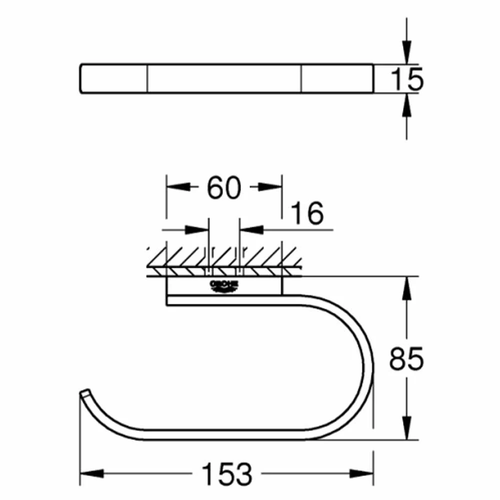 Grohe Selection Altın Tuvalet Kağıtlığı - 41068GL0 2
