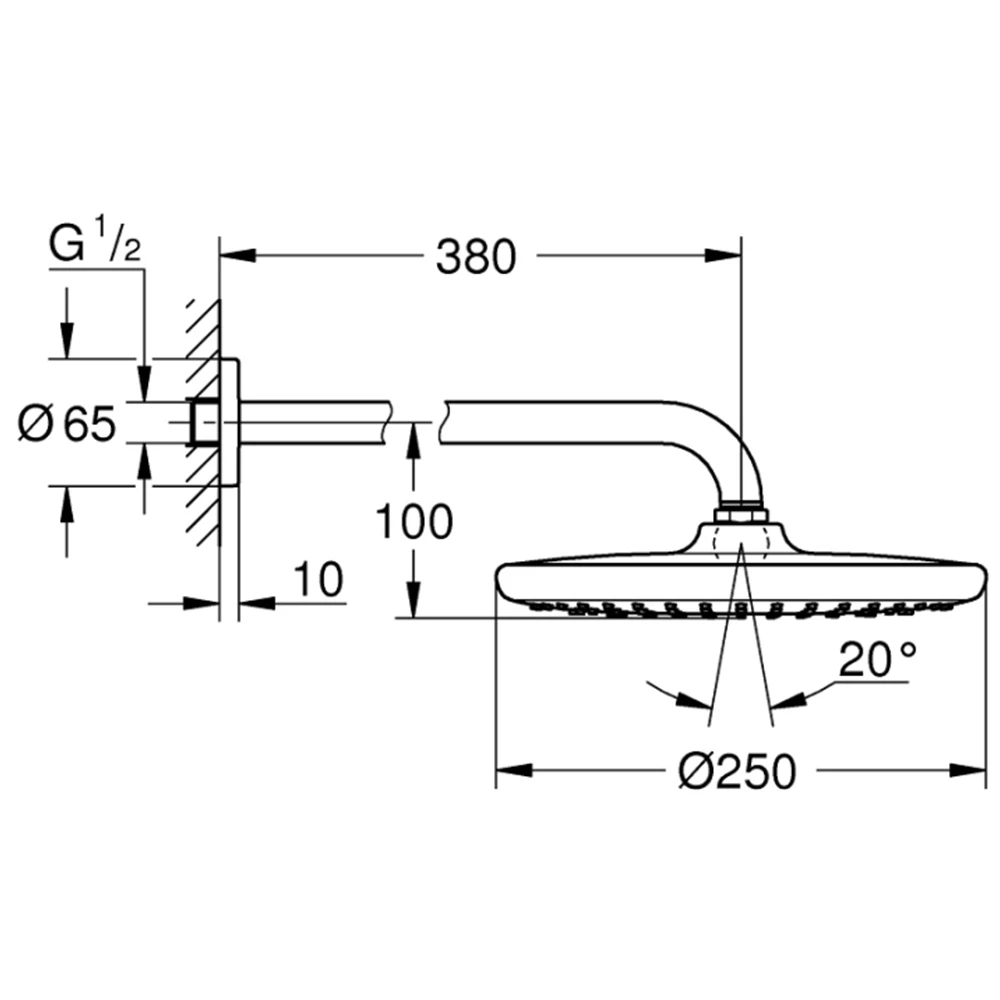 Grohe Tempesta 1 Akışlı Tepe Duşu - 26668000 2