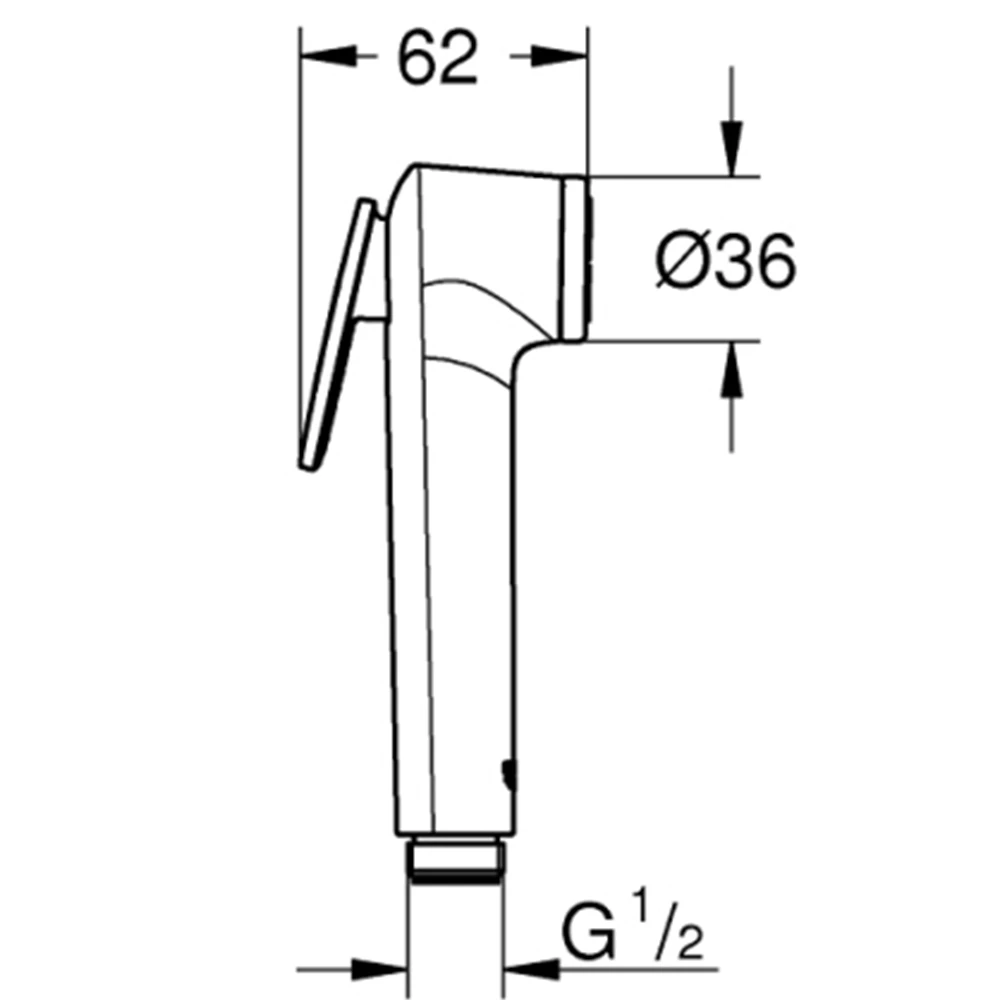 Grohe Tempesta-F Trigger 1 Akışlı Spray El Duşu - 28020L01 2