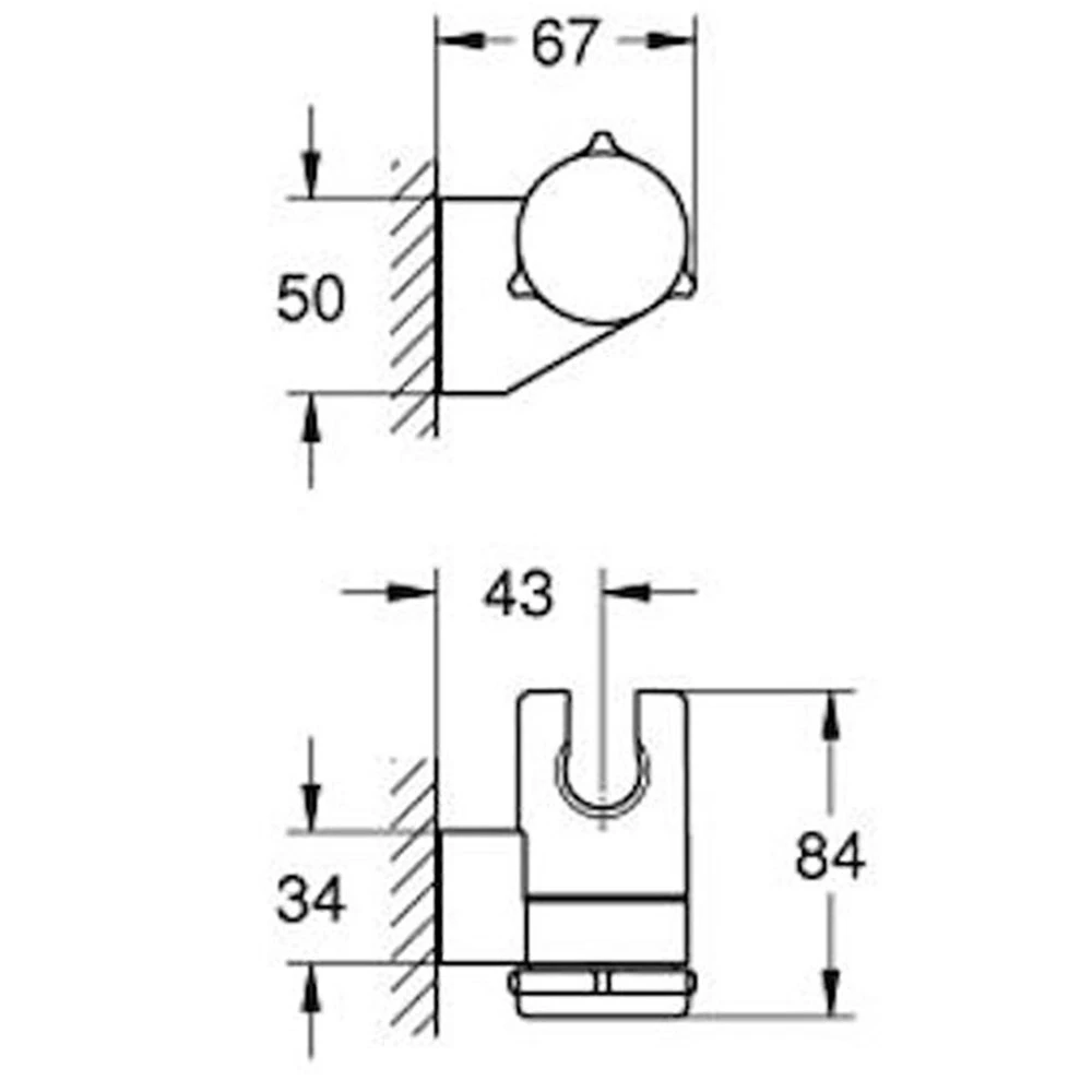 Grohe Tempesta Hareketli Siyah El Duşu Askısı - 275952431 2