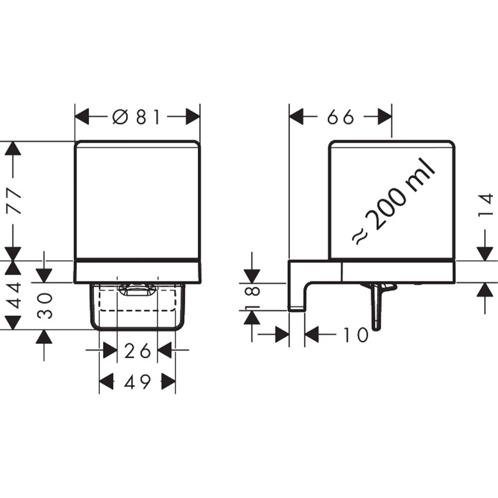 Hansgrohe AddStoris S Mat Siyah Sıvı Sabunluk - 41765670 2