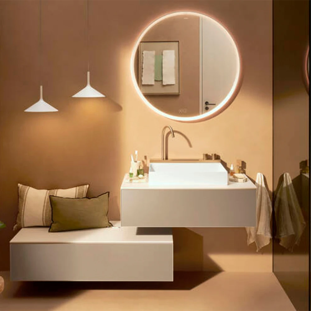 Hansgrohe Avalegra AquaUnit 58x48 Cm Bataryalı Beyaz-Mat Bronz Lavabo - 22472140 2