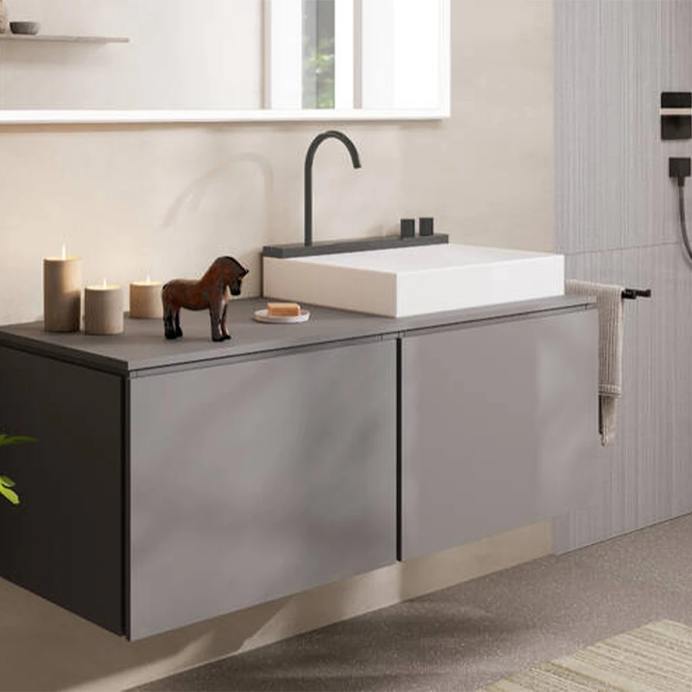 Hansgrohe Avalegra AquaUnit 58x48 Cm Bataryalı Beyaz-Mat Siyah-Krom Lavabo - 22472340 2