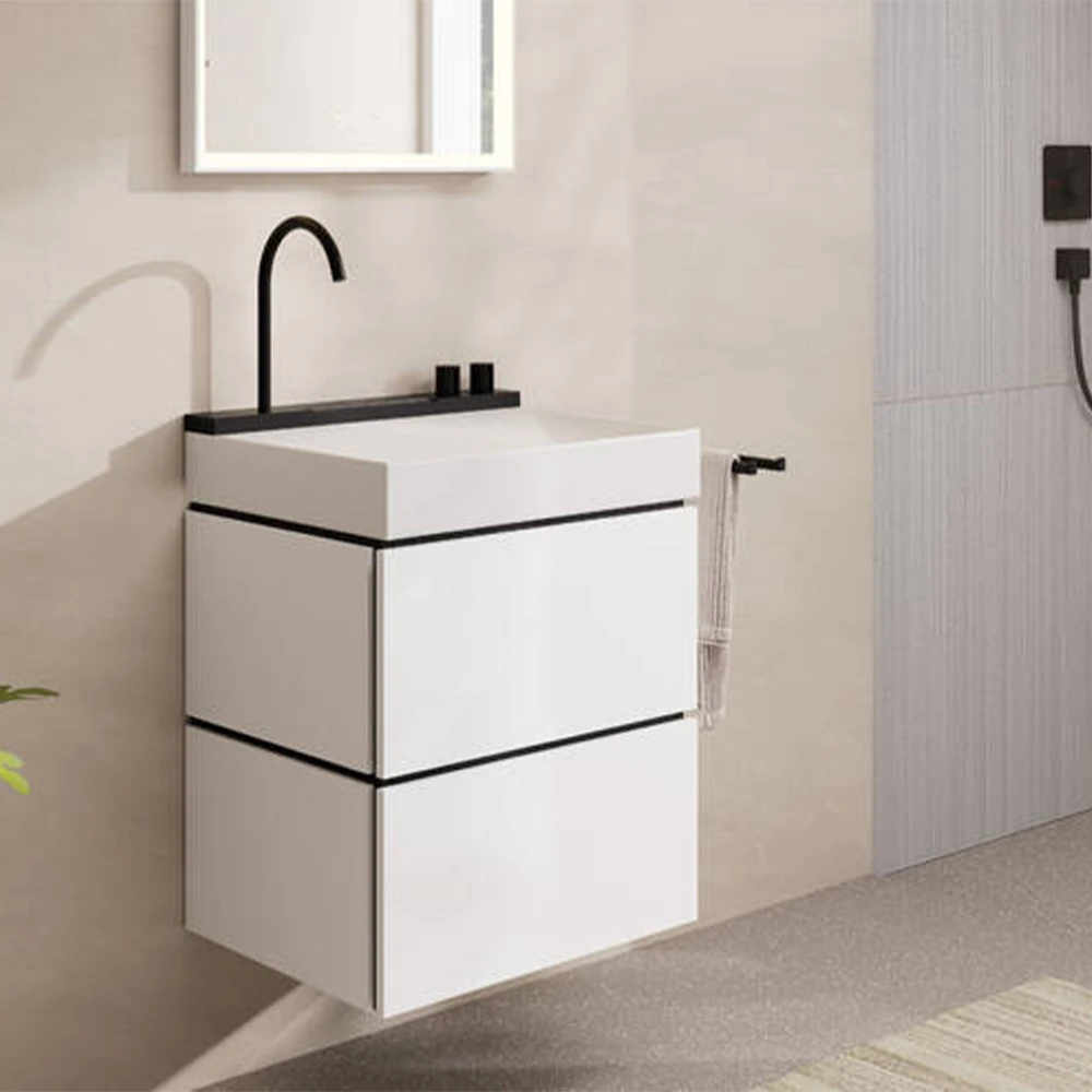 Hansgrohe Avalegra AquaUnit 58x48 Cm Bataryalı Beyaz-Satin Siyah Lavabo - 22472670 3