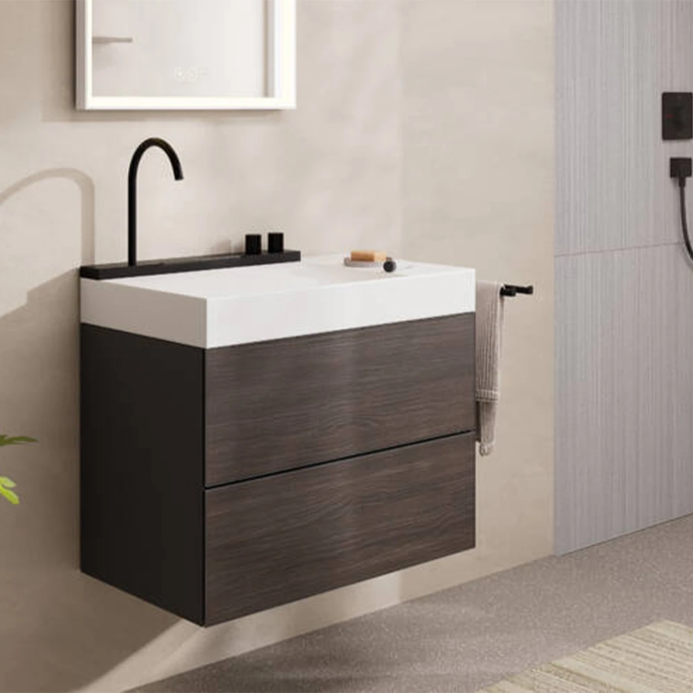 Hansgrohe Avalegra AquaUnit 78x48 Cm Bataryalı Beyaz-Satin Siyah Lavabo - 22473670 2