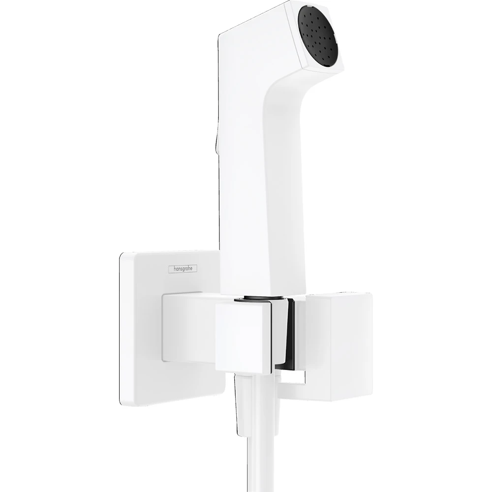 Hansgrohe Bidette El Duşu 1jet E EcoSmart+ Miks,Satin Beyaz Duş Askısı ve Hortumu ile 29233700