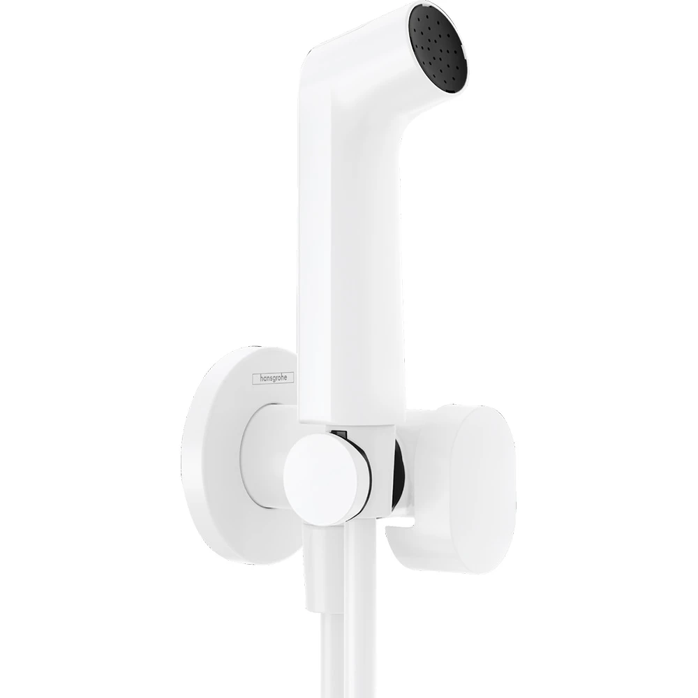 Hansgrohe Bidette El Duşu 1jet EcoSmart+ S Soğuk Su İçin Duş Askısı ve Satin Beyaz 125 Cm Duş Hortumu ile 29230700