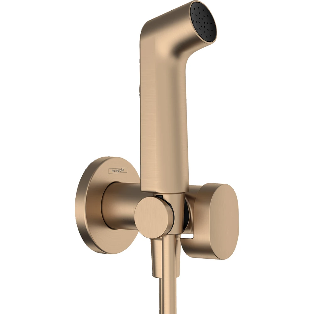Hansgrohe Bidette El Duşu 1jet S EcoSmart+ Sıcak-Soğuk Su İçin Duş Askısı ve Mat Bronz 125 Cm Duş Hortumu İle 29232140