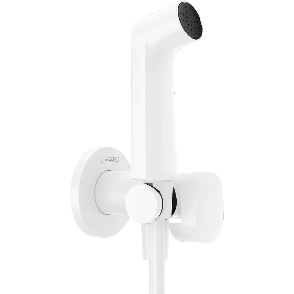 Hansgrohe Bidette El Duşu 1jet S EcoSmart+ Sıcak-Soğuk Su İçin Duş Askısı ve Satin Beyaz 125 Cm Duş Hortumu İle 29232700