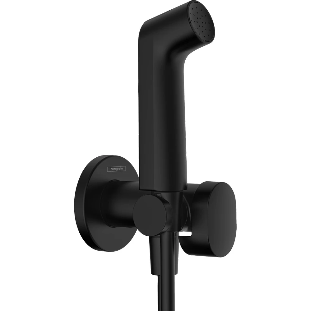 Hansgrohe Bidette El Duşu 1jet S EcoSmart+ Sıcak-Soğuk Su İçin Duş Askısı ve Satin Siyah 125 Cm Duş Hortumu İle 29232670