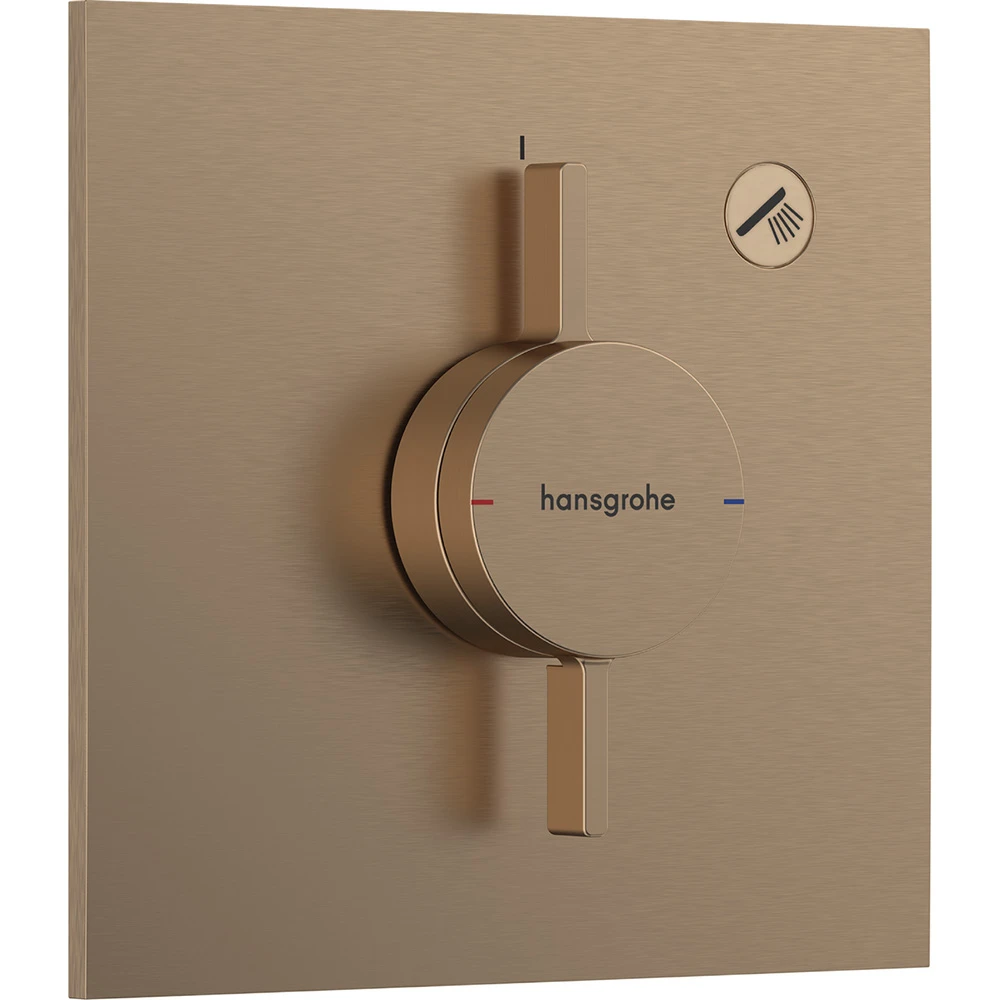 Hansgrohe DuoTurn E 1 Çıkış İçin Mat Bronz Ankastre Banyo Bataryası 75617140