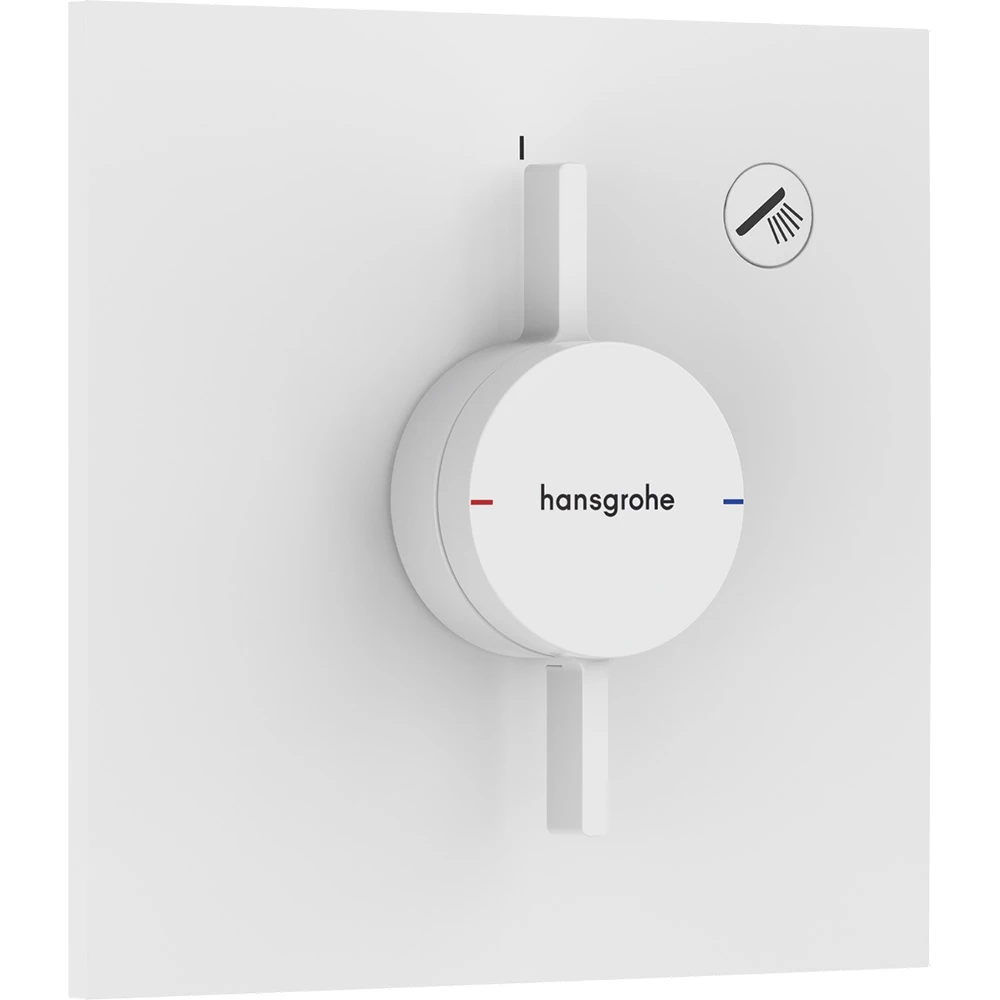 Hansgrohe DuoTurn E 1 Çıkış İçin Satin Beyaz Ankastre Banyo Bataryası 75617700