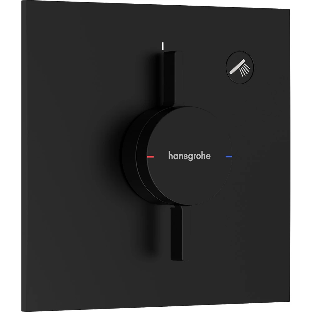 Hansgrohe DuoTurn E 1 Çıkış İçin Satin Siyah Ankastre Banyo Bataryası 75617670