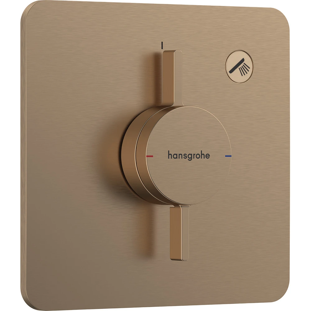 Hansgrohe DuoTurn Q 1 Çıkış İçin Mat Bronz Ankastre Banyo Bataryası 75614140