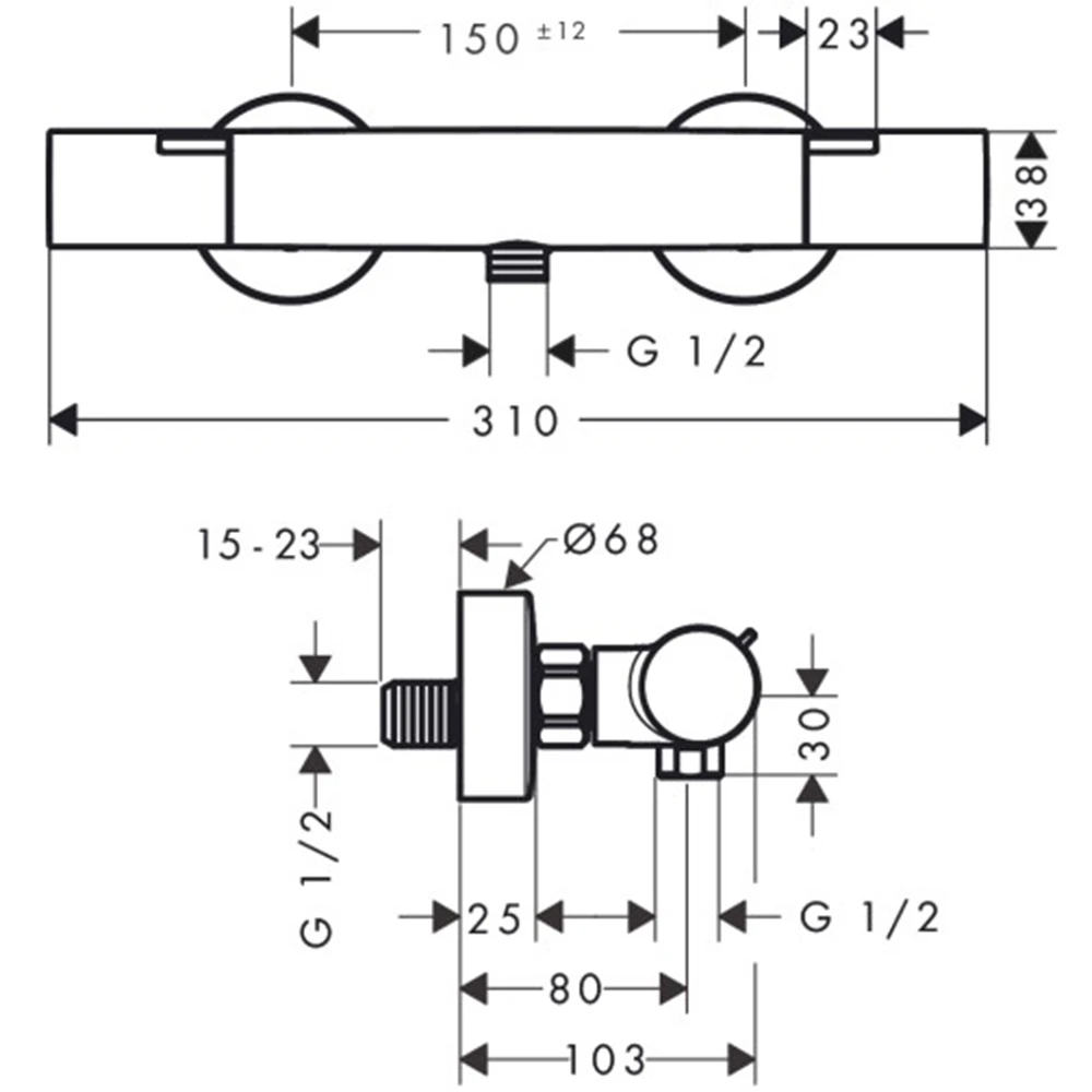 Hansgrohe Ecostat Fine Duş Termostatı - 13324000 2