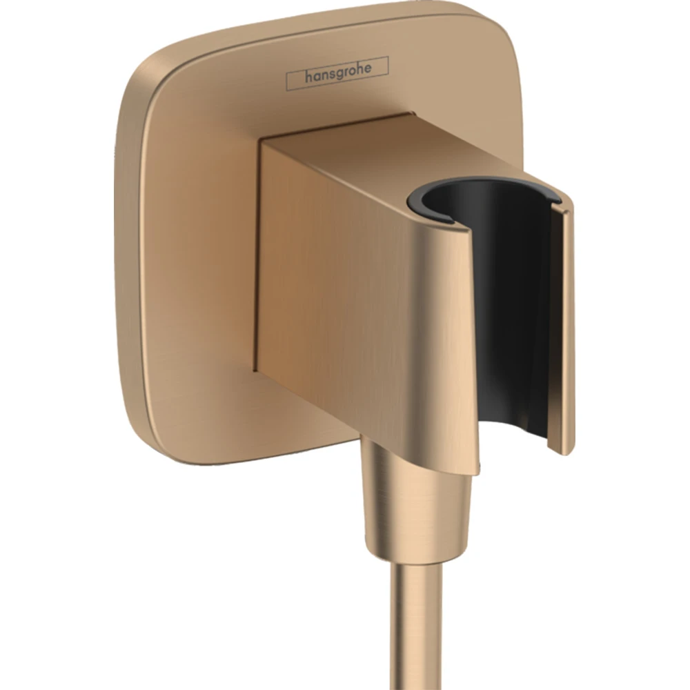 Hansgrohe FixFit Q Duş Askılı Mat Bronz Çıkış Dirseği