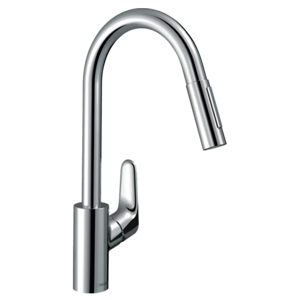 Hansgrohe Focus Tek kollu Mutfak Bataryası 240 Çekilebilir Çıkış Ucu Krom