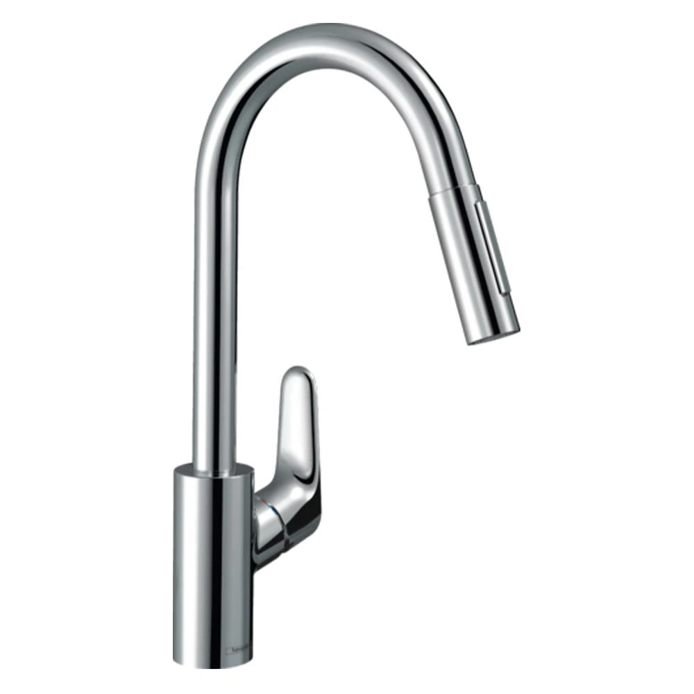 Hansgrohe Focus Tek kollu Mutfak Bataryası 240 Çekilebilir Çıkış Ucu Krom 73880800