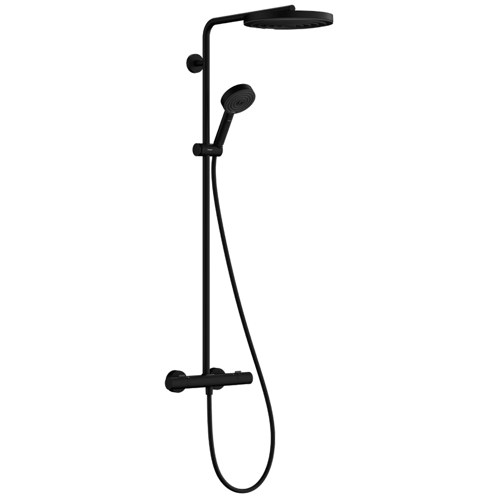 Hansgrohe Pulsify S Puro Showerpipe 260 1Jet EcoSmart Ecostat Mat Siyah Fine ve El Duşu - 24237670
