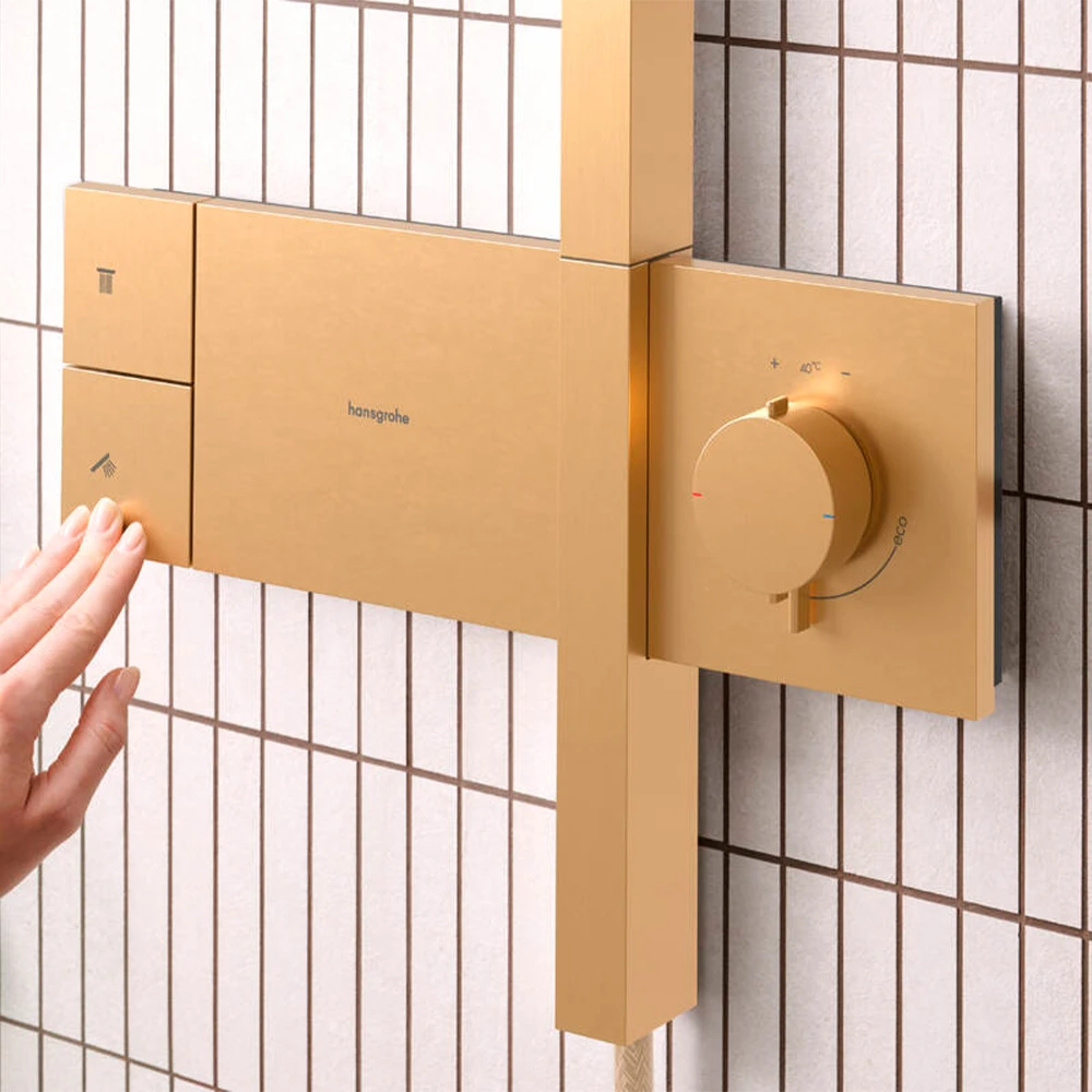 Hansgrohe Raindance Alive Q 210/340 1jet EcoSmart Mat Bronz Duş Kolonu - 24581140 2