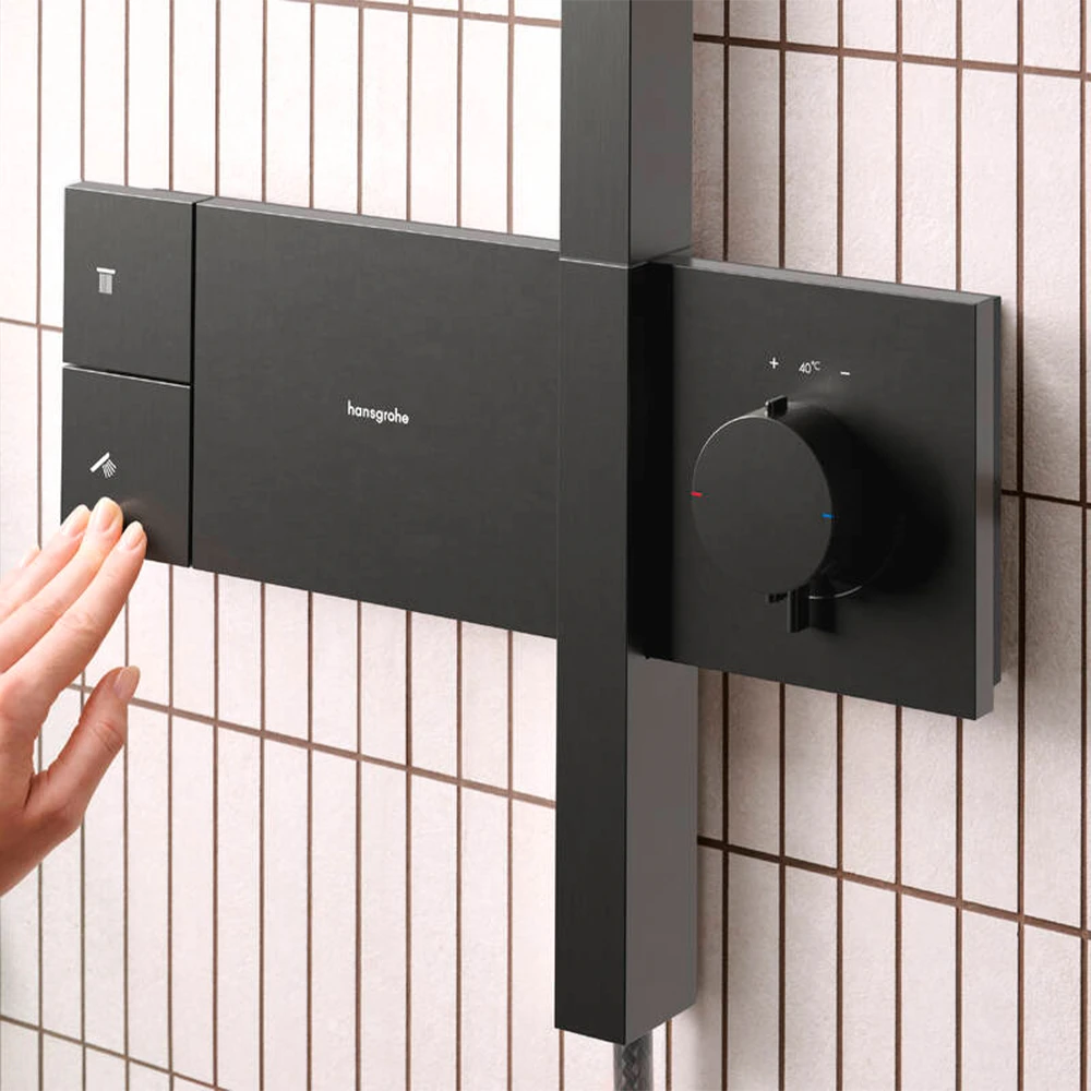 Hansgrohe Raindance Alive Q 210/340 1jet Mat Siyah-Krom Duş Kolonu - 24580340 2