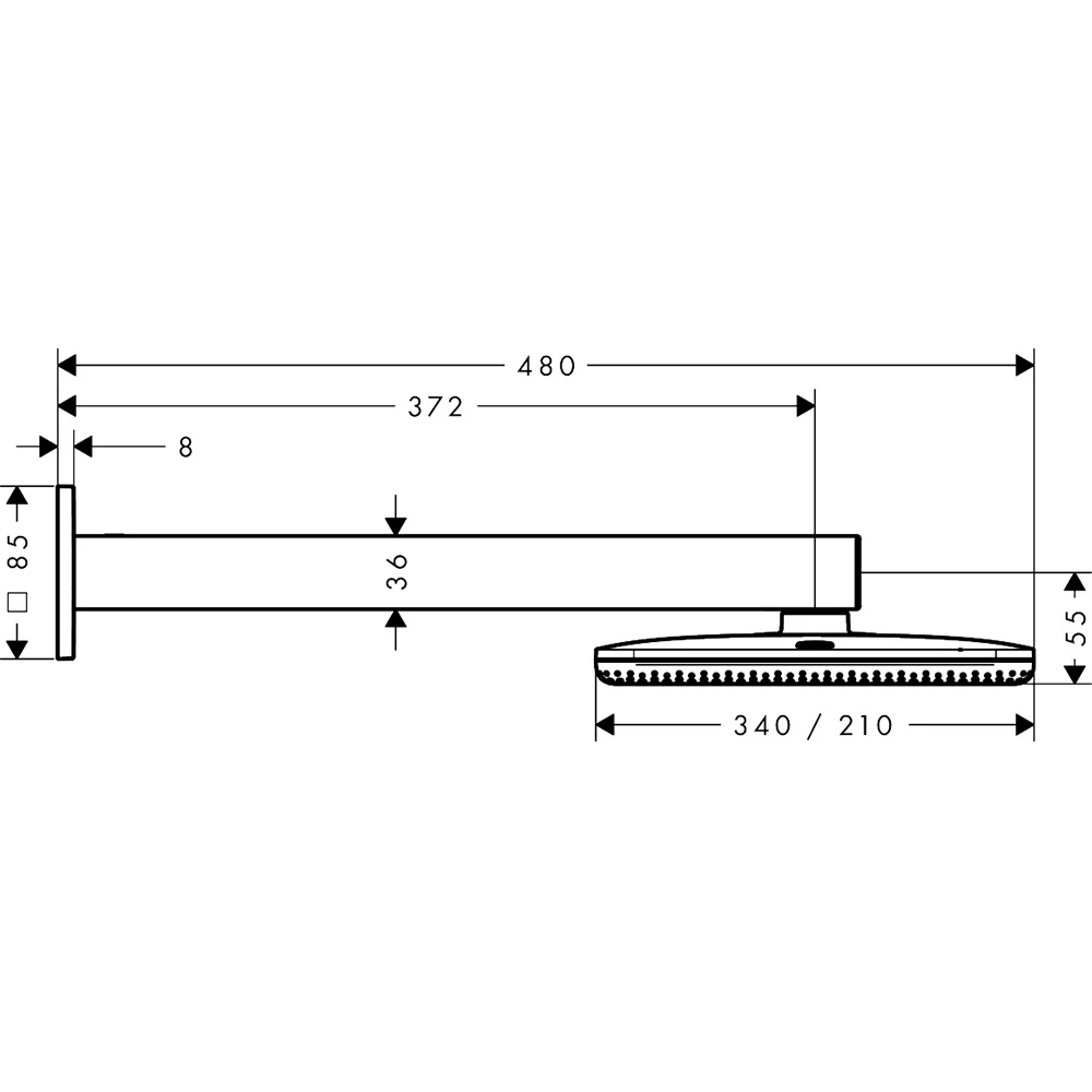 Hansgrohe Raindance Alive Q 210/340 2jet Parlak Altın Tepe Duşu - 24550990 3