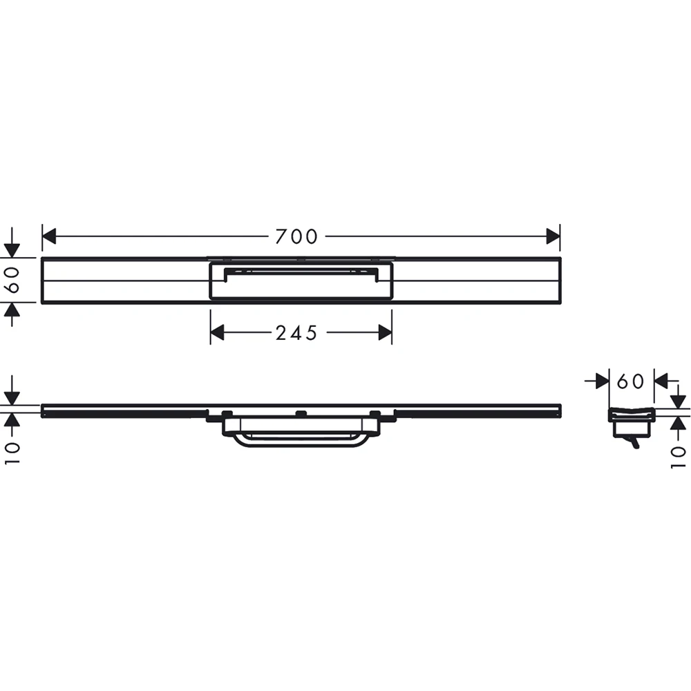 Hansgrohe RainDrain Flex 70 Cm Mat Siyah Duş Kanalı 56043340 2