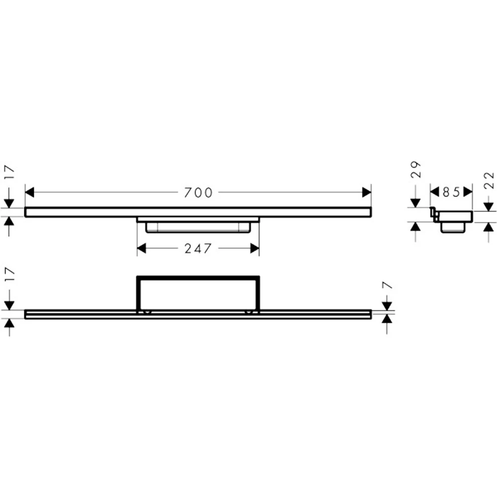 Hansgrohe RainDrain Minimalistic Duş Kanalı - 56219000 2