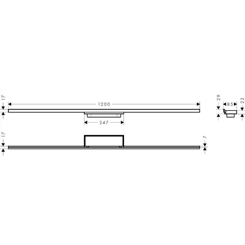 Hansgrohe RainDrain Minimalistic Duş Kanalı - 56223000 2